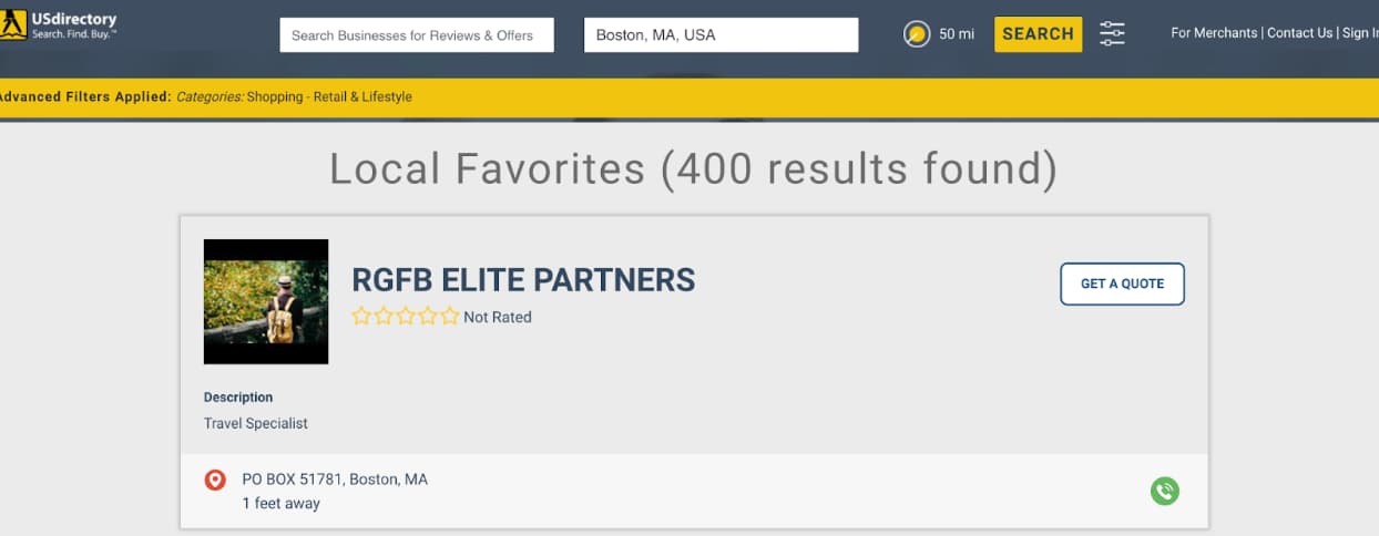 city data - business listing website 