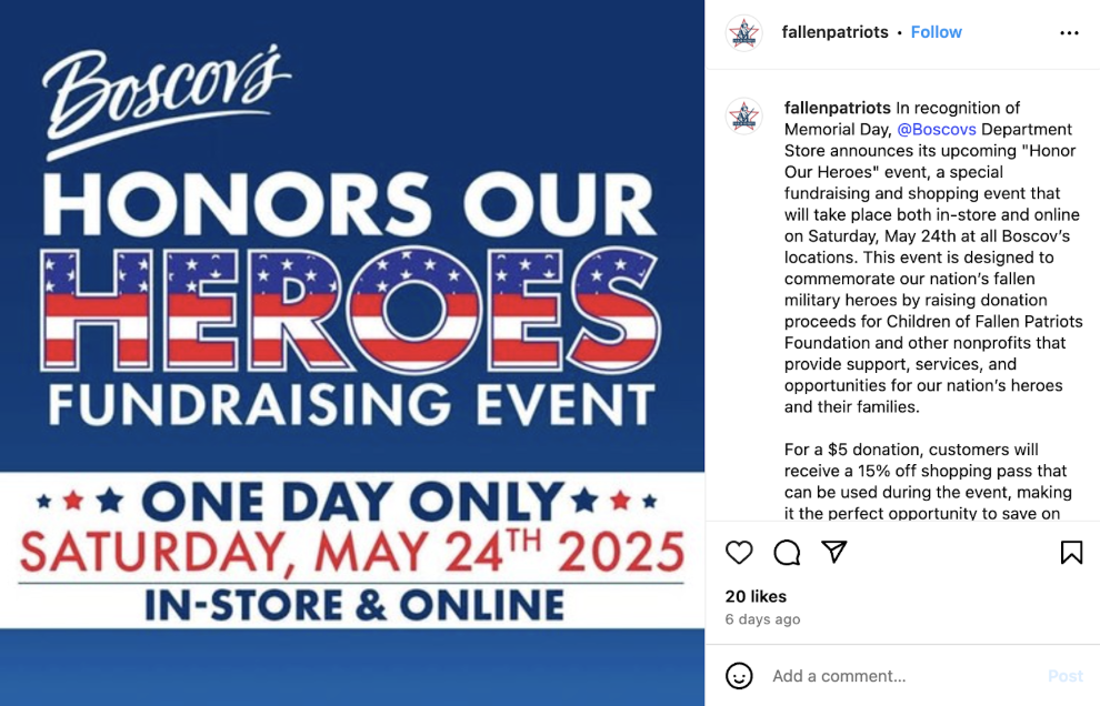 memorial day marketing fundraiser event 