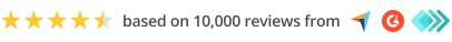 Five-star review icons on a web interface, representing Thryv’s high customer satisfaction and strong reputation.