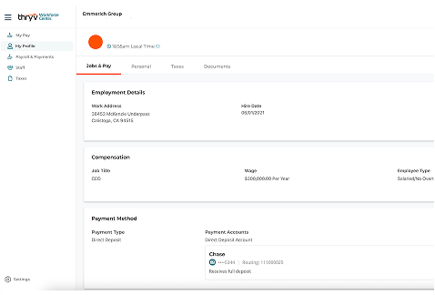 screenshot of worforce center app