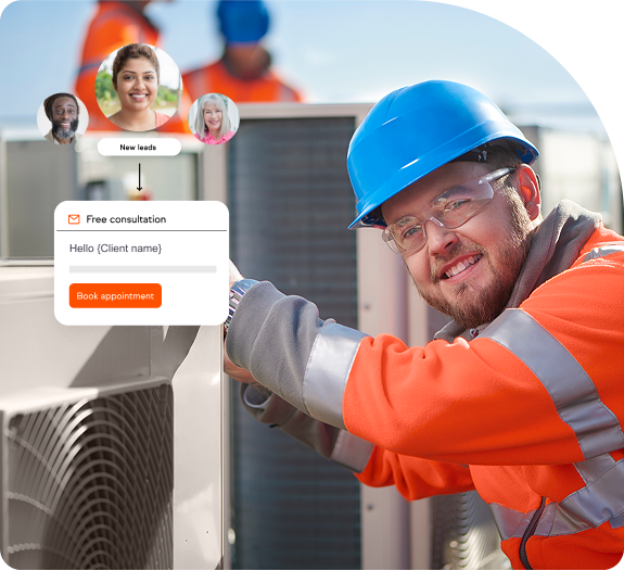 HVAC technician offer free consultation to clients