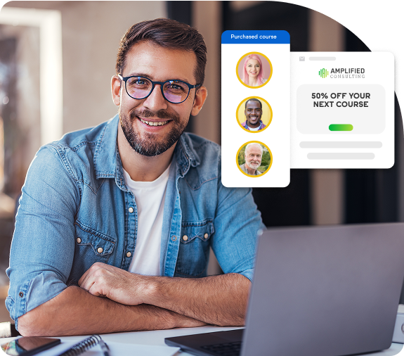 Customer email messages to his clients