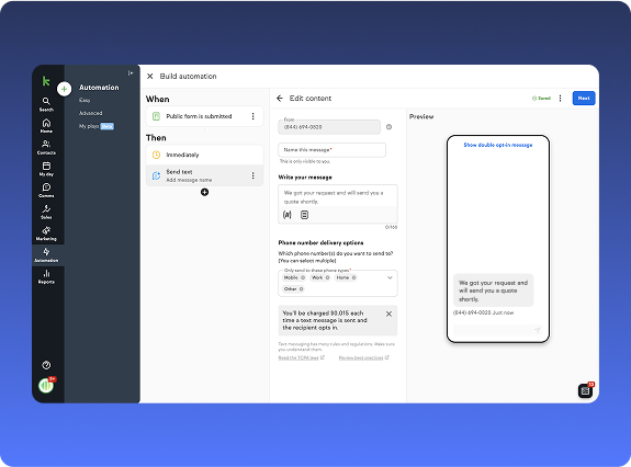 App - Desktop view