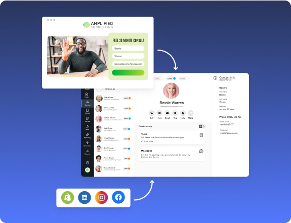 Keap User Interface
