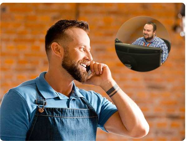 Dedicated onboarding specialist helping a electrician business owner get started, with 24/7 technical support.
