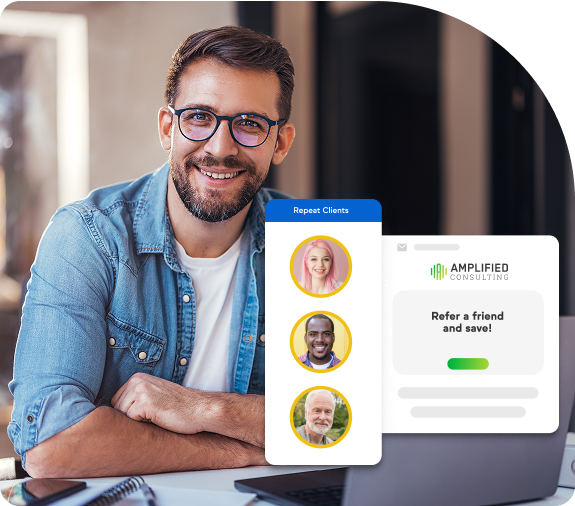 Customer reads clients review and recommendation