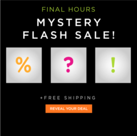 Why it works: Mystery. We love it, even if we don’t want to admit it. For many people, it would be almost impossible not to click to find out what “your deal” is. Plus, using a GIF immediately draws your eyes to the CTA, which stands out against the black backdrop.