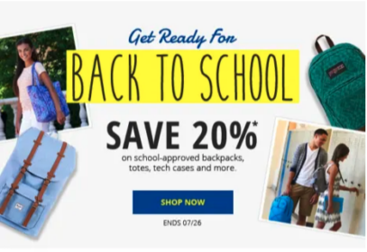 Why it works: It happens every year – back-to-school shopping. People expect a sale. eBags is a product ready-made for the school shopping season, but any brand can take advantage of this time of year. After all, mom and dad might as well treat themselves while they buy stuff for the kiddos.