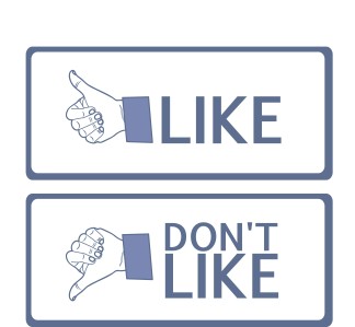 Illustration of hand with thumb up and down