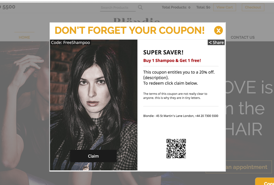 Coupon Overlay