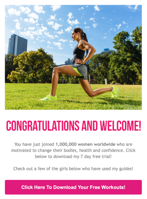 Kayla Itsines Welcome Message
