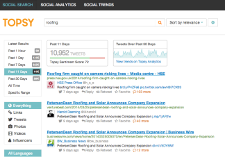 Quick Content Marketing Topsy