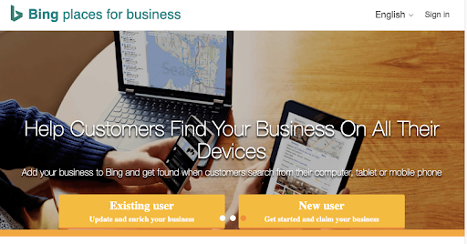 how to list my business on bing