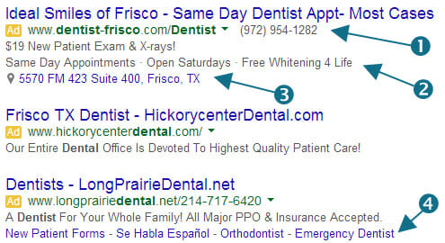 Dentist Ad Samples