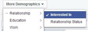 Facebook Ad Targeting - Relationship