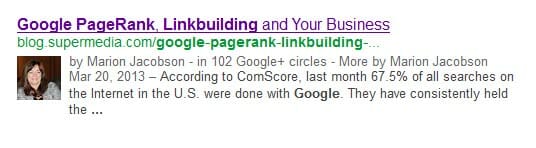 Google authorship