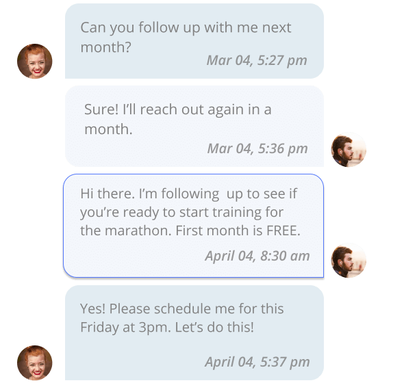 Automated reminders for health and wellness client in Thryv
