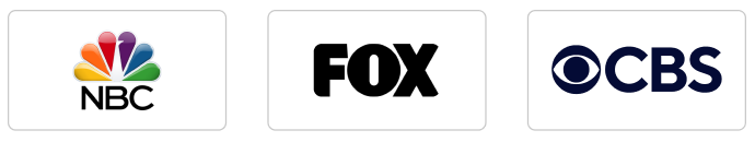 Logos - NBC, Fox, CBS