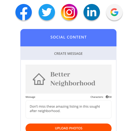 Real-estate social media management