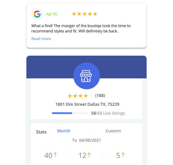 Retail reputation management in Thryv