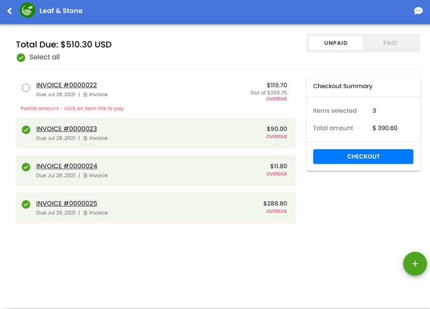 improved invoices, client payments, client portal